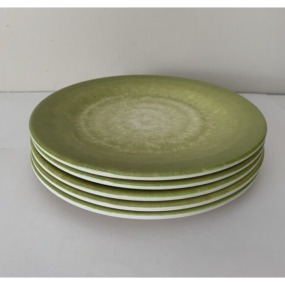 Better Homes and Gardens Melamine Round Salad Plates Green 8.5" Set of 5 - Picture 9 of 12